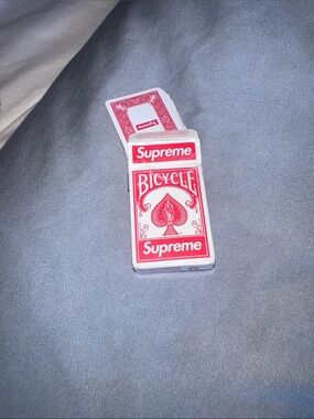 Supreme Red and White Bicycle Playing Cards